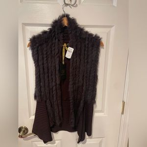 Neiman Marcus fur sweater vest